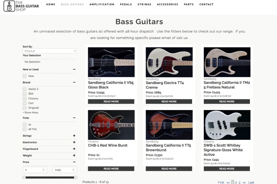 the bass guitar shop